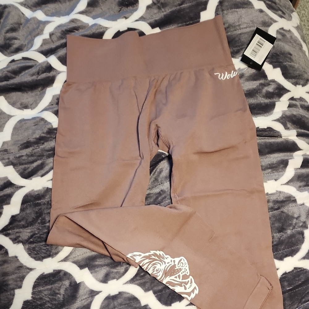 Mauve High-Waist Active Leggings